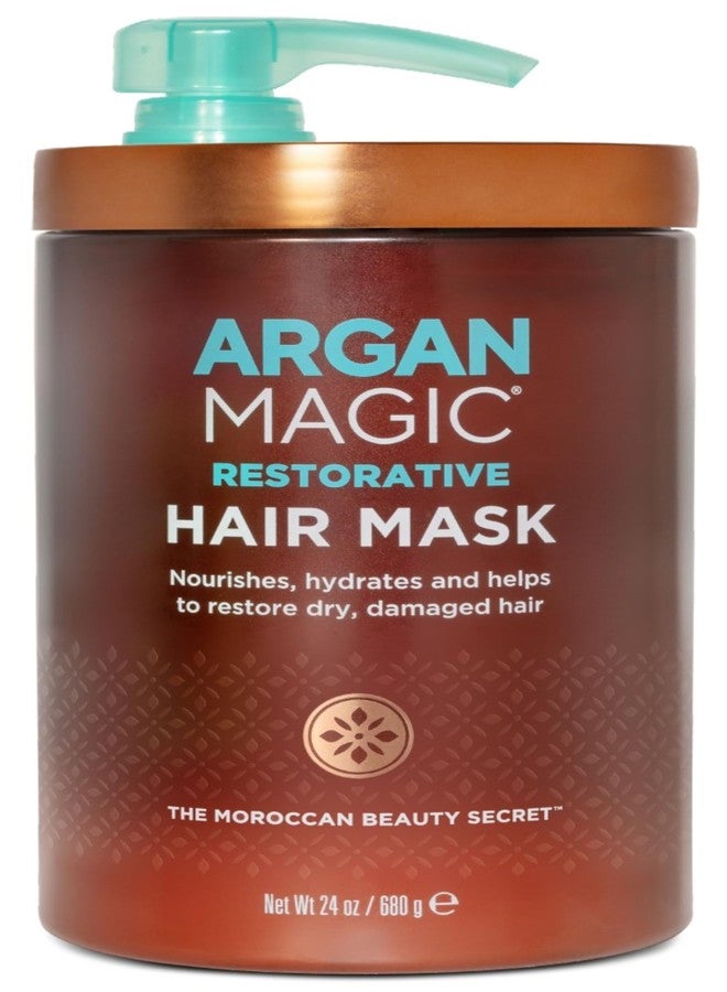 Argan Magic Restorative Hair Mask - Protein Rich Conditioning Hair Mask that Hydrates, Restores And Repairs Damaged Hair | Made in USA, Paraben Free, Cruelty Free (24 Oz) - Image 1